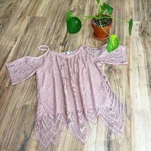 Francesca’s lace pink top